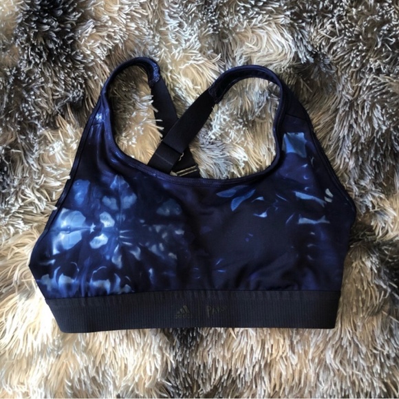 adidas Women's Don't Rest Parley Sports Bra - Legend Ink - Picture 6 of 9